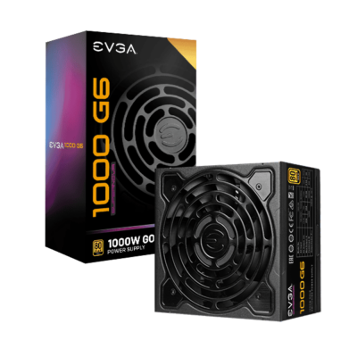 EVGA SuperNOVA 1000 G6, 80 Plus Gold 1000W, Fully Modular, Eco Mode with FDB Fan, Includes Power ON Self Tester, Compact 140mm Size, Power Supply | 220-G6-1000-X3