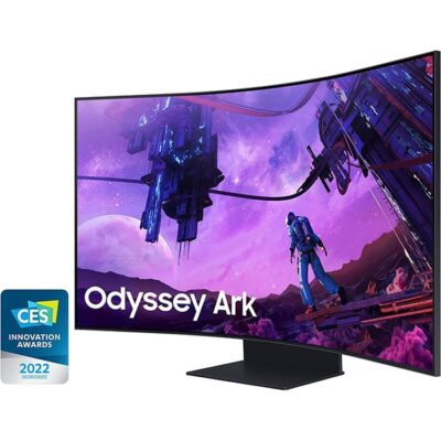 Samsung Odyssey Ark 55″ UHD 1000R Curved Monitor, 165Hz Refresh Rate, 1ms Response Time, 16:9 Aspect Ratio, Sound Dome Technology | LS55BG970NMXUE