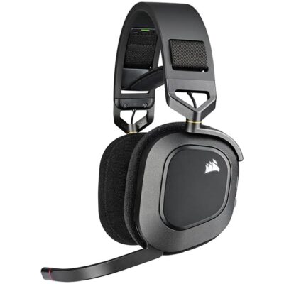 CORSAIR HS80 RGB WIRELESS Premium Gaming Headset with Spatial Audio Carbon | CA-9011235-NA