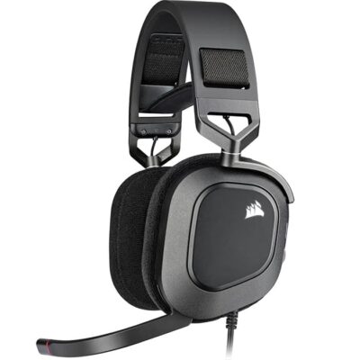 CORSAIR HS80 RGB USB Wired Gaming Headset, Carbon | CA-9011237-NA