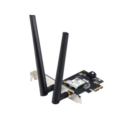 Asus AX1800 Dual Band PCI-E WiFi 6 (802.11ax). Bluetooth 5.2, WPA3 network security, OFDMA and MU-MIMO