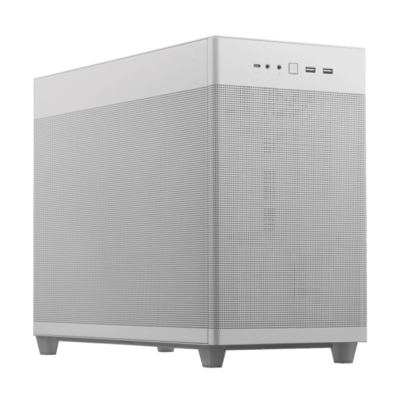 ASUS Prime AP201 case Mesh White Edition 33-liter MicroATX Support 360 mm coolers, graphics cards up to 338 mm long, and standard ATX PSU | 90DC00G3B39000
