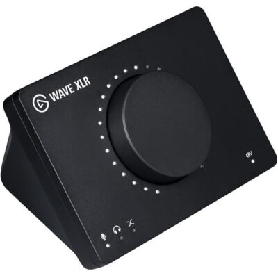 Corsair Elgato Wave XLR Microphone Interface, Digital Mixing Solution, 20 Hz – 20 kHz Frequency Response, 100 dB Dynamic Range, 77 mW Max Output Level, USB-C Interface, Black | 10MAG9901