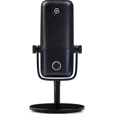 Corsair Elgato Wave:1, Premium USB Condenser Microphone and Digital Mixing Solution, Anti-Clipping Technology, Tactile Mute, Streaming and Podcasting | 10MAA9901