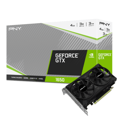 PNY GeForce GTX 1650 4GB GDDR6 Dual Fan Graphics card | VCG16504D6DFPPB