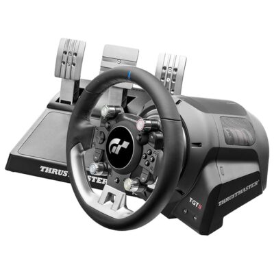Thrustmaster T-GT II Racing Wheel, With Set of 3 Pedals, Real-Time Force Feedback, Brushless 40-Watt Motor, Dual-Belt System, Magnetic Technology, For PS5/PS4/PC | TM-WHL-TGT-2