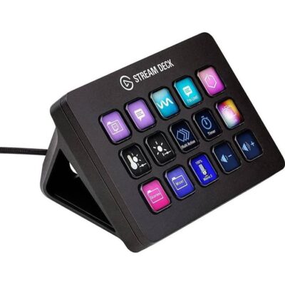 Corsair Elgato Stream Deck MK.2 Studio Controller, 15 LCD Macro Keys, USB 2.0 Interface, Non Slip Stand, Works with Mac and PC, Trigger Actions In Apps / Software Like Youtube, OBS & More, Black | 10GBA9901