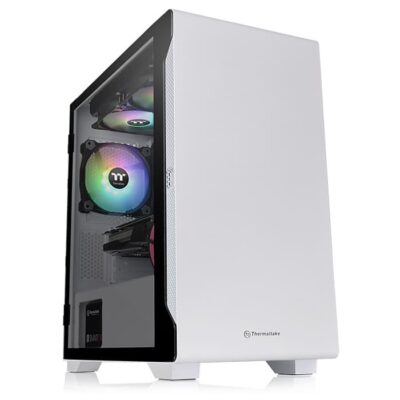Thermaltake S100 Tempered Glass Snow Edition Micro Chassis | CA-1Q9-00S6WN-00