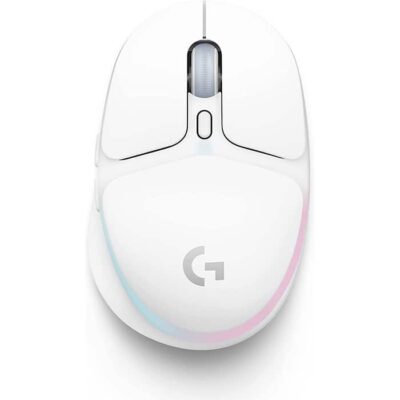 Logitech G705 Wireless Gaming Mouse, Six Buttons Fully Programmable, 40 Hour Gaming Battery, 100-8200 DPI Resolution, Lightsync RGB Lighting, White | 910-006368