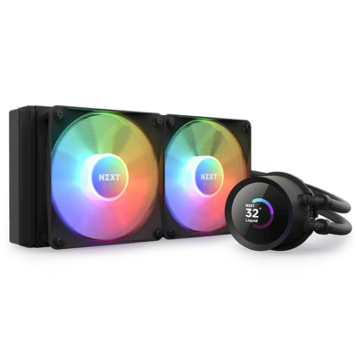 NZXT Kraken 240 RGB, 240mm AIO Liquid Cooler with LCD Display and RGB Fans | RL-KR240-B1