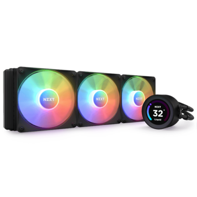 NZXT Kraken Elite 360, RGB 360mm AIO Liquid Cooler with LCD Display and RGB Fans | RL-KR36E-B1
