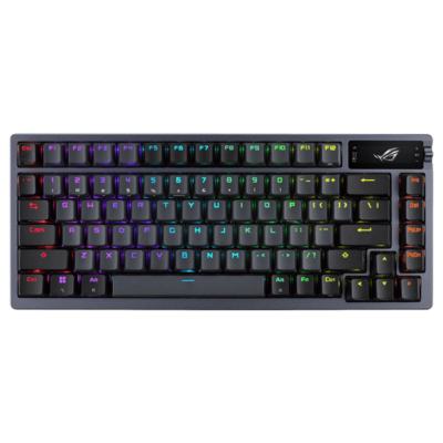 Asus Rog Azoth 75% Wireless DIY Custom Gaming Keyboard, OLED Display, NX Red Switches, RGB-Black Eng,AR