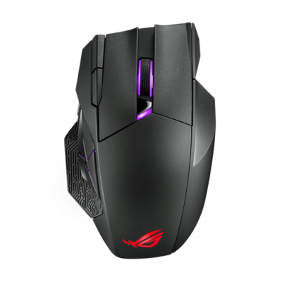 Asus ROG P707 Spatha X Wireless gaming mouse with dual-mode connectivity (wired / 2.4 GHz) with magnetic charging stand, 12 programmable buttons, specially tuned ROG 19,000 dpi sensor | 90MP0220-BMUA00