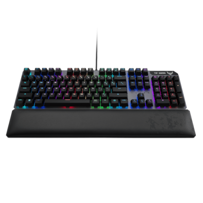 Asus TUF Gaming K7 Optical-Mech wired Keyboard with IP56 resistance to dust and water, aircraft-grade aluminum, and Aura Sync lighting | 90MP0191-B0CA00