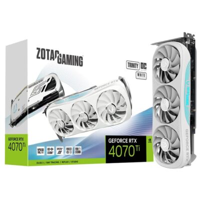 ZOTAC GAMING GeForce RTX 4070 Ti Trinity OC White Edition GDDR6X Graphics card | ZT-D40710Q-10P