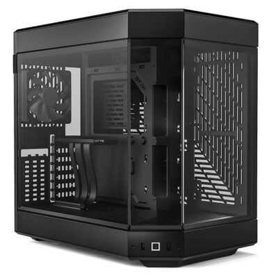HYTE Y60 Modern Aesthetic Mid-Tower ATX Gaming PC Case, Panoramic Tempered Glass Design, Dual Chamber, 360mm Radiator Support, 6x 120mm Fans, PCIE 4.0 Cable, Black | CS-HYTE-Y60-B