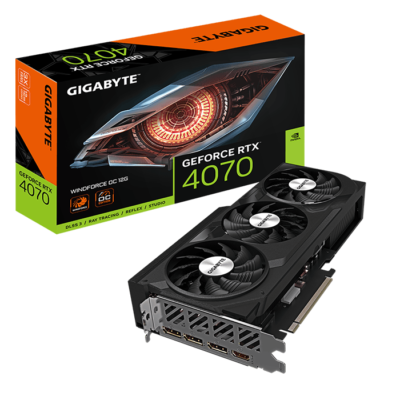 Gigabyte GeForce RTX 4070 WINDFORCE 12GB OC GDDR6X Graphics Card | GV-N4070WF3OC-12GD