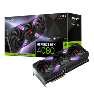 PNY GeForce RTX 4080 16GB XLR8 Gaming VERTO EPIC-X RGB Triple Fan DLSS 3 Graphics card | VCG408016TFXXPB1