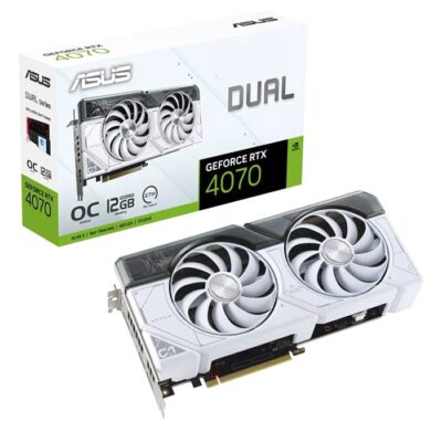 ASUS Dual GeForce RTX 4070 White OC Edition 12GB GDDR6X Graphics card |  90YV0IZ4-M0NA00