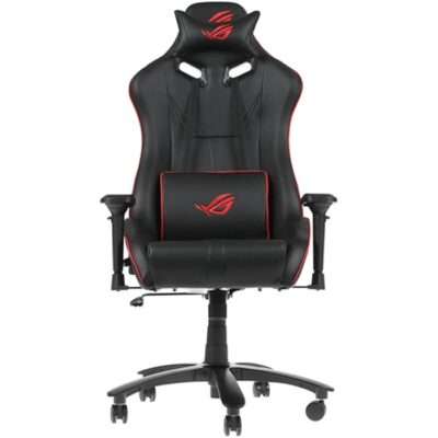 ASUS ROG SL200 Gaming Chair, 360° Rotating Freely, 165° Adjustable Sat, Ergonomic 4D Armrest, PU Leather Upholstery, Butterfly Plate Chassis, Class 4 Gaslift, Black | 90GC00I0-MSG010