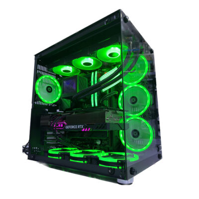 Aquarius Green Gaming PC (Intel Core i9 14900K, Nvidia RTX 4090 24GB OC, 32GB(2*16) RAM 7200MHz DDR5, 1TB GEN 4 SSD, 1000W GOLD PSU