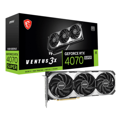 MSI GeForce RTX 4070 VENTUS SUPER 3X 12GB OC GDDR6X Graphics card | 912-V513-643