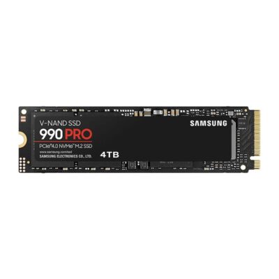 SAMSUNG 990 PRO 4TB PCIe 4.0 NVMe SSD, 7450 MB/s Sequential Read Speed, 6900 MB/s Sequential Write Speed | MZ-V9P4T0B/AM