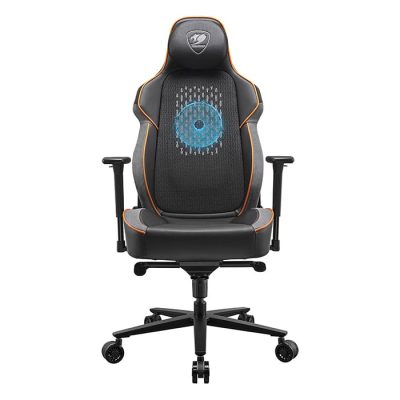 Cougar NxSys Aero Gaming Chair with Integrated RGB Fan & Premium PVC Leather, Black-Orange | 3MARP0RB.0001