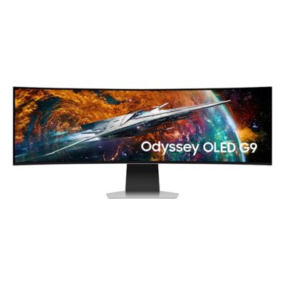 SAMSUNG 49″ Odyssey OLED G9 G95SC 240 Hz Curved Gaming Monitor, Resolution 5120 x 1440, 0.03ms Response Time, AMD Free Sync Premium Pro, HDR10+, 5W* 2 Speakers, DP/ HDMI 2.1/USB Hub | LS49CG954SMXUE
