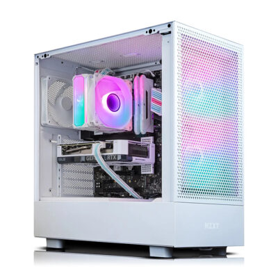 Flow white Gaming PC (Core i5-12400F, RTX 4060 DUAL 8GB, 1TB M.2 NVMe SSD, 16GB DDR4 RAM)