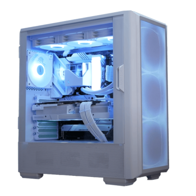 Full white Gaming PC (Core I5-14400F, 64GB DDR5 RAM, RTX 4070Ti 16GB SUPER GPU)