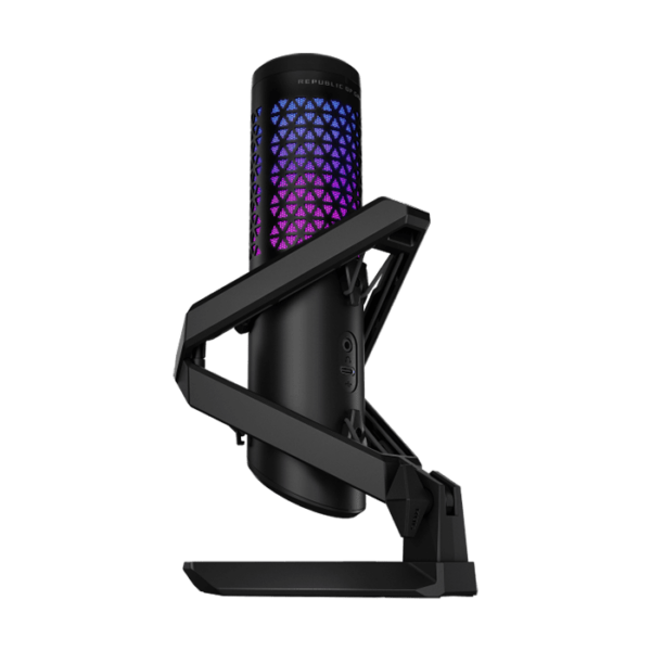 Asus ROG Carnyx Professional cardioid condenser gaming microphone, studio-grade 25 mm condenser capsule, 192 kHz / 24-bit sampling rate, high-pass filter, built-in pop filter, Aura Sync RGB lighting - Image 4