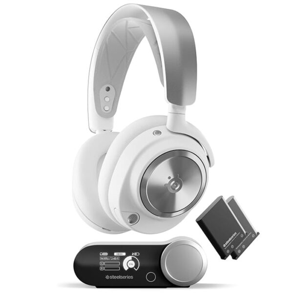 SteelSeries ARCTIS NOVA PRO Wireless Gaming Headset For PC, PS5, PS4, Mac, Mobile, High-Fidelity Gaming Audio with Active Noise Cancellation | 61524
