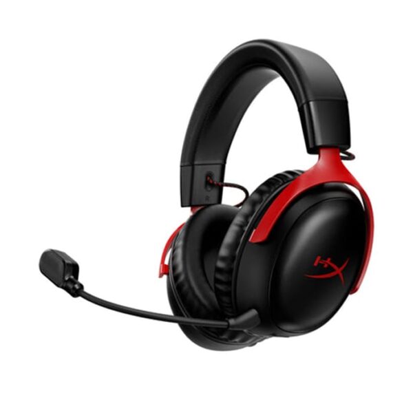 HyperX Cloud III Wireless Gaming Headphones, 53mm Dynamic with Neodymium Magnets, Memory Foam & Premium Leatherette Ear Cushion, 2.4 GHz Wireless Type, Detachable Microphone, Black | 77Z46AA
