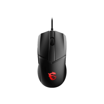 MSI Clutch GM41 Wired Lightweight Gaming Mouse Single, 16000 dpi Optical Sensor, RGB LED Light, 1ms Polling Rate, 6 Programmable Buttons, NVIDIA Reflex Compatible,, Black | S12-0401860-C54