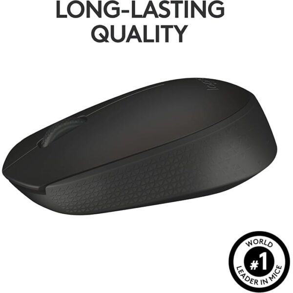 Logitech M171 Wireless Mouse, Smooth Optical Tracking, Ambidextrous Design, 2.4GHz Wireless, Black | 910-004424 - Image 2
