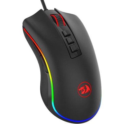 Redragon M711 COBRA Gaming Mouse, 16.8 Million RGB Color Backlit, 10,000 DPI Adjustable, Comfortable Grip, Optical , 7 Programmable Buttons, 1.8m Braided Cable, Black | M711-2