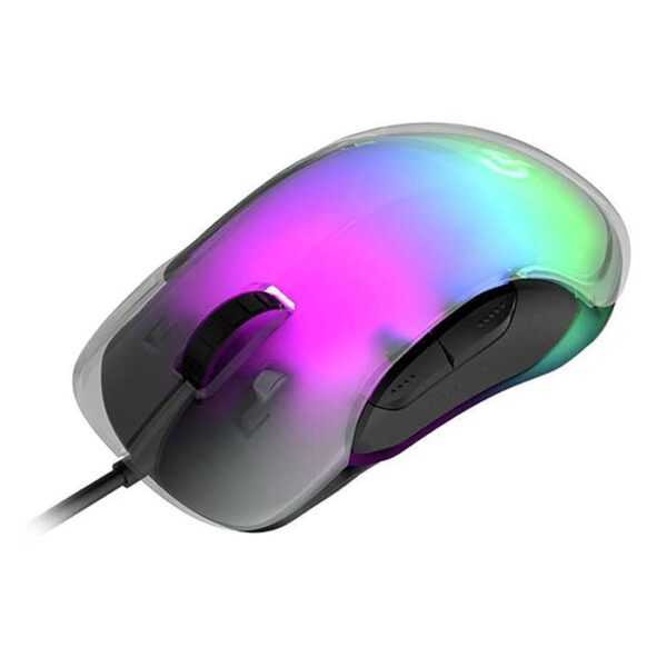 Porodo PDX315 Wired 8D Crystal Shell Gaming Mouse With Eight Programmable Buttons And High Speed For Computer 1.5M - Multi Color | PDX315