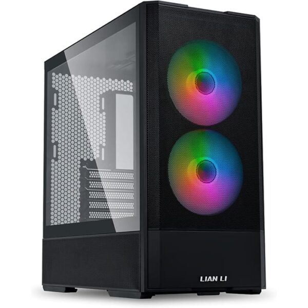 Lian Li Lancool 207 Mid Tower Case, 2x 140mm & 2x 120mm Pre-Installed Fan, Up to 360mm Radiator & 8x Fan Support, Steel & 4mm Tempered Glass Support, Black  | LAN207RX