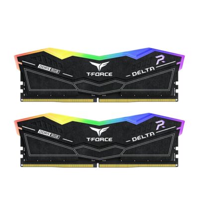 TeamGroup T-Force Delta RGB 32GB (2x16GB) DDR5 Desktop Memory Kit, 6000MHz Speed, CL38 CAS Latency, Intel XMP 3.0 & AMD EXPO, 1.25 Voltage, Unbuffered, 288 Pin, Black | FF3D532G6000HC38GDC01