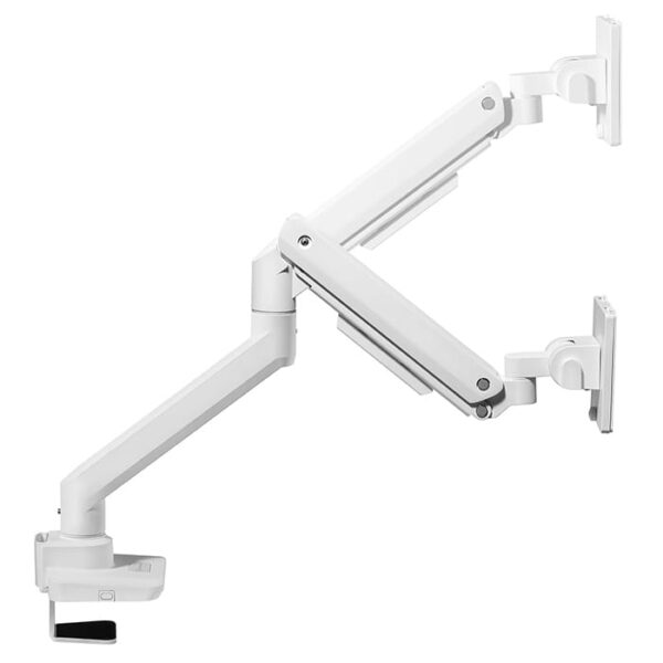 SilverStone ARM14 Single Monitor Arm w/ Heavy-Duty Gas Spring Design & Versatile Adjustability, For Monitors Up To 49" & 20kg Weight, VESA Mounting Interface, 100mm Mounting Hole, White | SST-ARM14 - Image 5