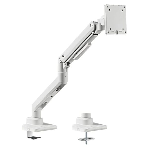 SilverStone ARM14 Single Monitor Arm w/ Heavy-Duty Gas Spring Design & Versatile Adjustability, For Monitors Up To 49" & 20kg Weight, VESA Mounting Interface, 100mm Mounting Hole, White | SST-ARM14 - Image 2