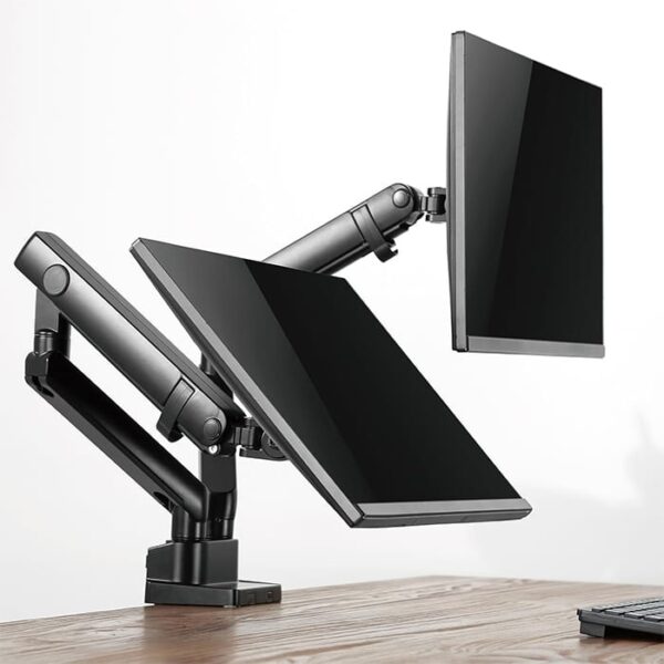 SilverStone ARM25 Dual Monitor Arm w/ Mechanical Spring Design Versatile Adjustability, Monitors Up To 32" Size 9kg Weight, VESA Mounting Interface Standard, 100mm Mounting Hole, Black l SST-ARM25 - Image 5