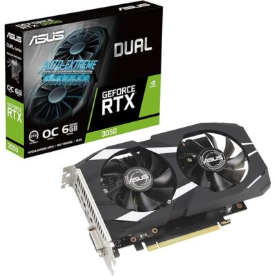 ASUS Dual GeForce RTX 3050 OC Edition 6GB GDDR6,l 90YV0K60-M0NA00