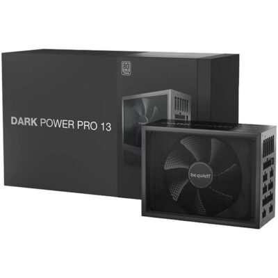 Be Quiet! Dark Power Pro 13 Full Modular Power Supply, 1600W Power, 80 Plus Titanium Efficiency, 135mm Silent Wing Fan, 12V Rails, Full bridge + LLC + SR + DC/DC Technology, Black l BN332
