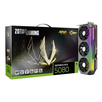 ZOTAC GeForce RTX 5080 AMP Extreme INFINITY GAMING Graphics card, Black l ZT-B50800B-10P