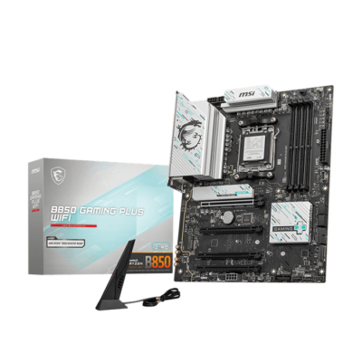 MSI B850 Gaming Plus WiFi AM5 ATX Motherboard, AMD B850 Chipset, 4x DDR5 UDIMM Slots, Up to 256GB Max Memory, 4x PCIe x16 Slots, 3x M.2 Slots, WiFi & BT Connectivity | 911-7E56-001