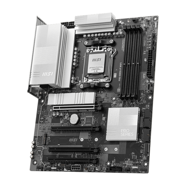 MSI Pro B850-P WiFi AM5 ATX Motherboard, AMD B850 Chipset, 4x DDR5 UDIMM Slots, Up to 256GB Max Memory, 4x PCIe x16 Slots, 3x M.2 Slots, WiFi & BT Connectivity | 911-7E56-002 - Image 3