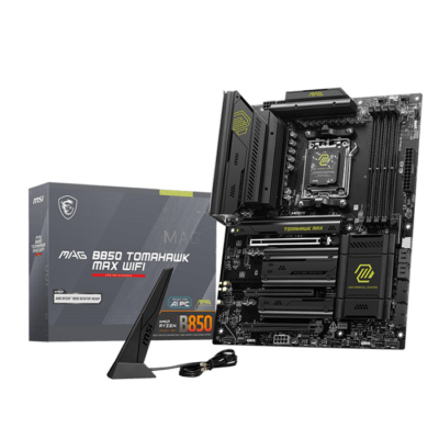 MSI MAG B850 TOMAHAWK MAX WIFI ATX AM5 Motherboard, 4x DDR5 UDIMM, Max Memory 256GB upto 8400+ MT/s (OC), PCIe 5.0 x16, M.2 Gen5, Wi-Fi 7 | 911-7E62-002