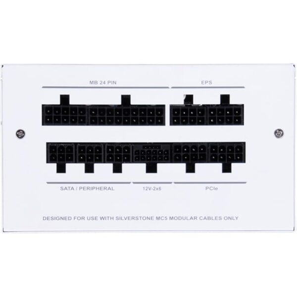 SilverStone DA850R Fully Modular Power Supply, 80 PLUS Gold, 850W ATX 3.0 & PCIe 5.0, Active PFC, Silent 120mm Fan, Advanced Protections, 12V-2x6 PCIe Connector, White | SST-DA850R-GMA-WWW - Image 2